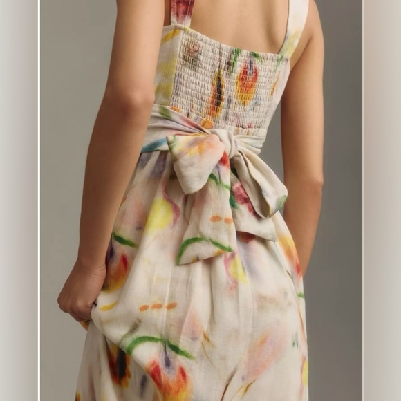 Anthropologie x Klaas Jonkman Sleeveless Square-Neck Linen Midi Dress, Host Pick - Picture 5 of 17